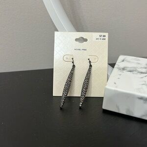 2” long black sparkly earrings. 2/$10